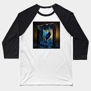 Black and blue abstract digital art Baseball T-Shirt